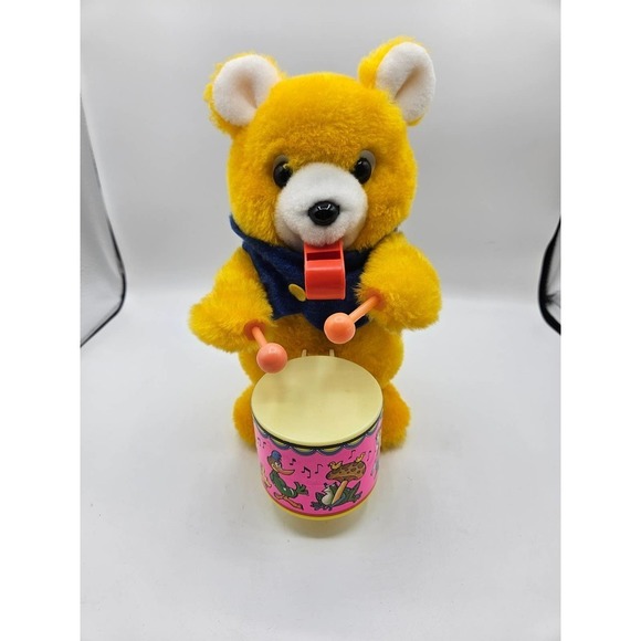 Battery Operated Marching Band Musical Teddy Vintage‎ DOES NOT WORK - Picture 1 of 8